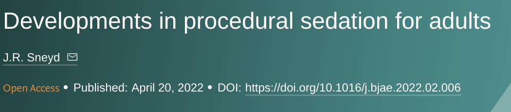 Sedation in ED - a case discussion