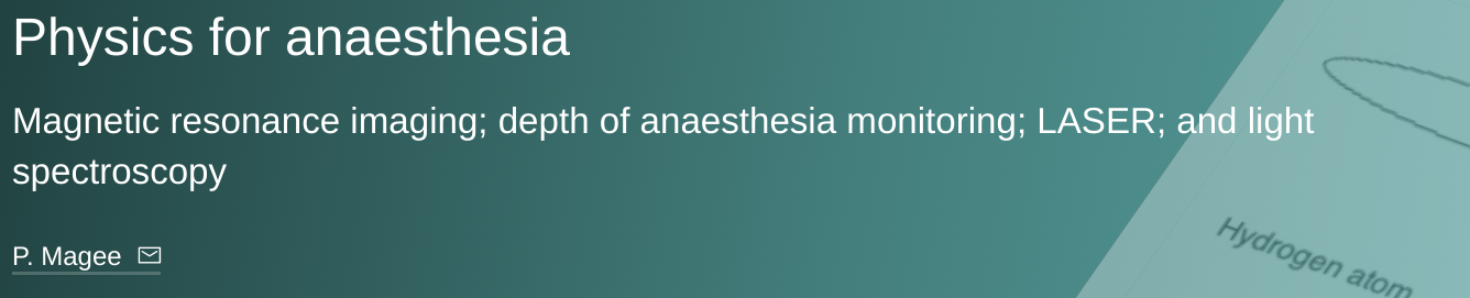 Bispectral Index (BIS) and depth of anaesthesia monitoring