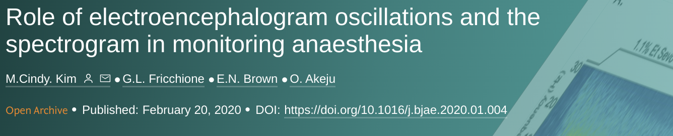 Bispectral Index (BIS) and depth of anaesthesia monitoring