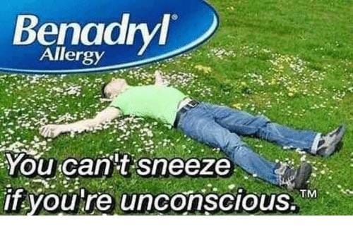 Benadryl as a local anaesthetic